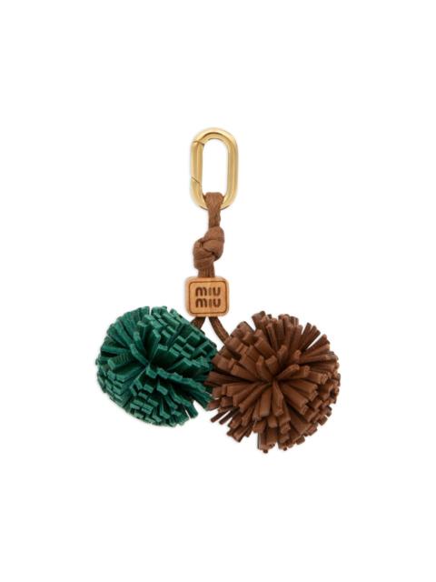 Miu Miu leather micro trick bag charm