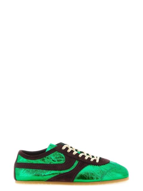 Dries Van Noten Laminated leather sneakers