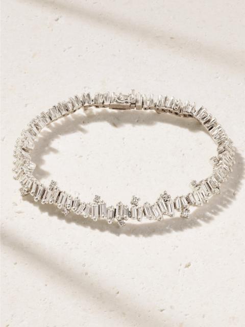 SUZANNE KALAN 18-karat White Gold Diamond Bracelet