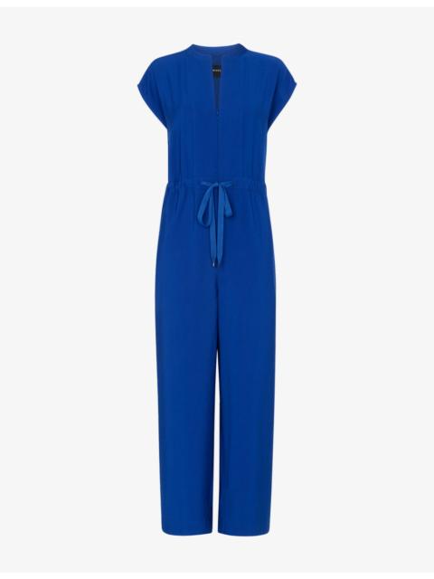 WHISTLES Drawstring-Waist Wide-Leg Woven Jumpsuit