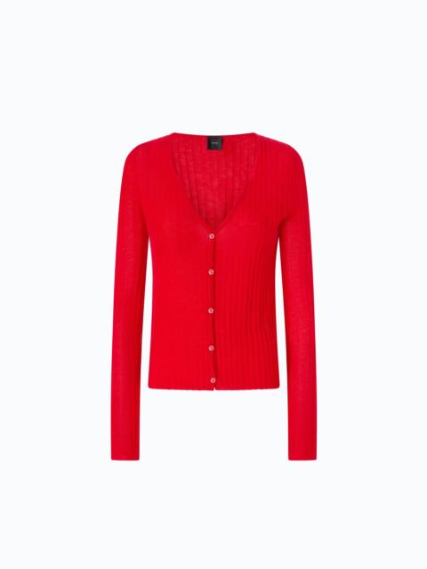 PINKO RIBBED CARDIGAN WITH BUTTONS