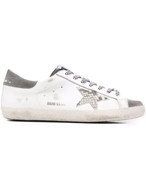 Golden Goose Super-Star White Grey Snakeskin