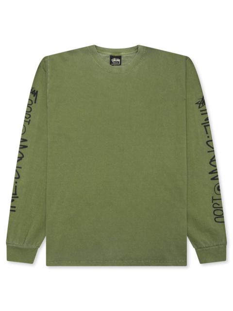 INTERNATIONAL CREW PIGMENT DYED L/S TEE - OLIVE