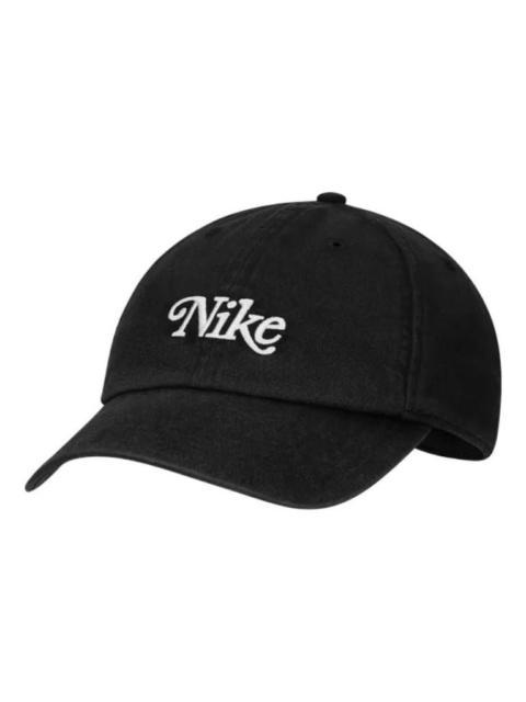 Nike Heritage 86 Washed Strapback Golf Hat 'Black' DH1637-010