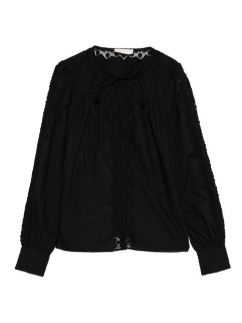 ULLA JOHNSON Kady lace-embroidery long-sleeve blouse