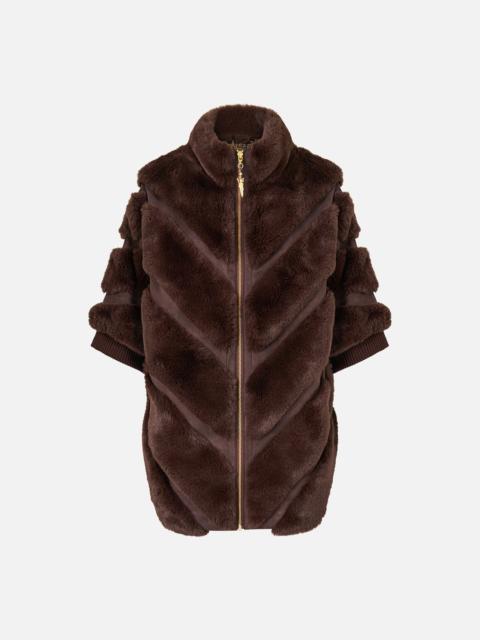 CAMILLA FAUX FUR STRIPE SLOUCH JACKET ANIMALS IN THE PALACE
