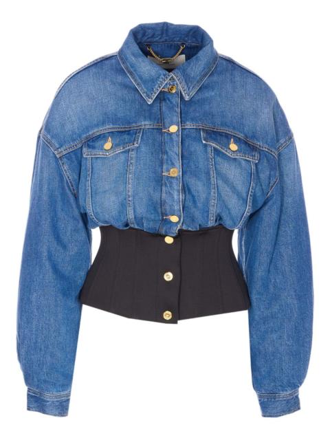 ELISABETTA FRANCHI corset denim jacket