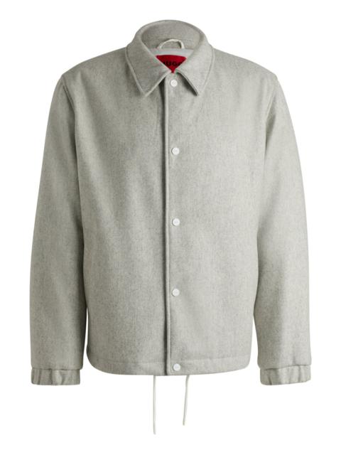 HUGO REGULAR-FIT PADDED COACH JACKET IN A WOOL BLEND