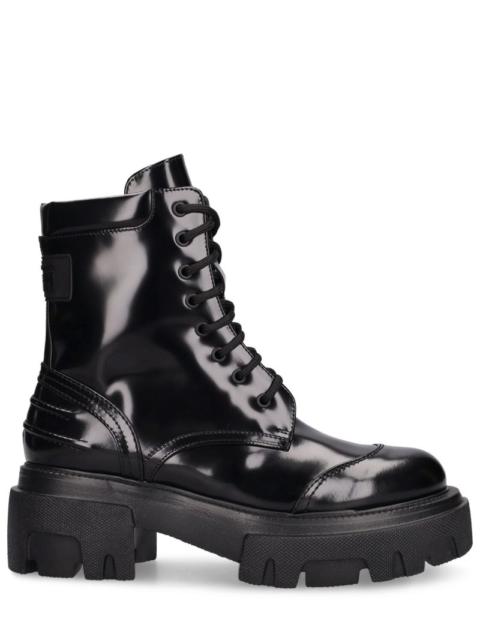 60mm Leather combat boots