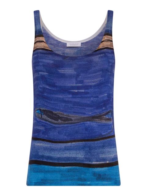 GABRIELA HEARST Ecliptor Lightweight Cashmere Tank Top blue