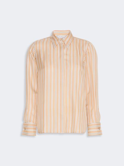 Max Mara ECCESSO Stripe-print silk shirt - YELLOW