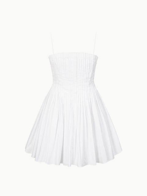 STAUD STAUD MINI BELLA DRESS WHITE