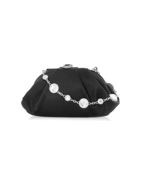 JUDITH LEIBER Gemma Satin Clutch black