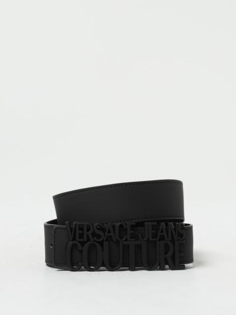 Versace Jeans Couture leather belt with logo lettering