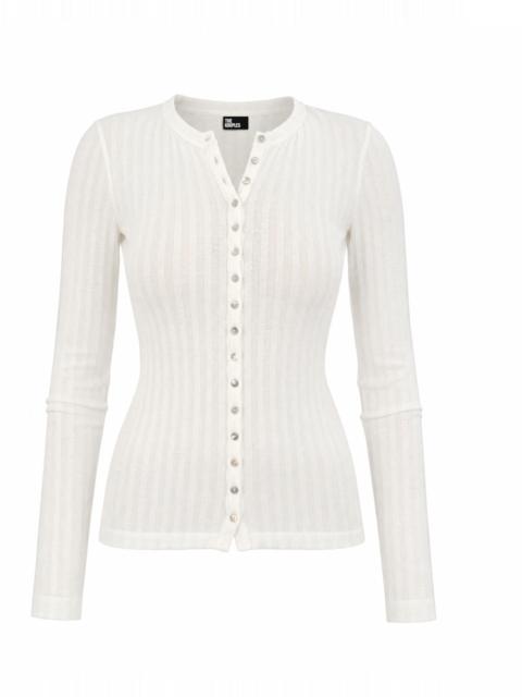 The Kooples ECRU COTTON LONG-SLEEVE TOP