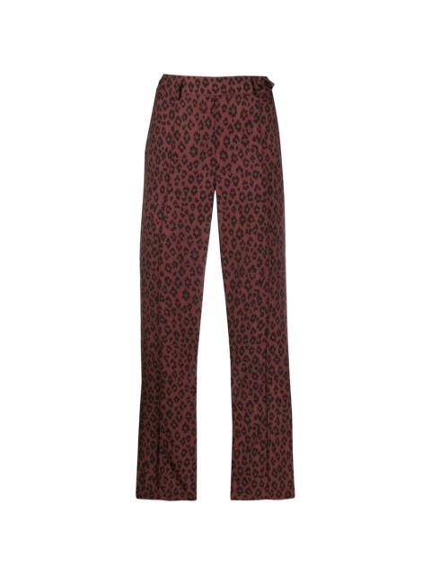 A.P.C. cropped leopard print trousers