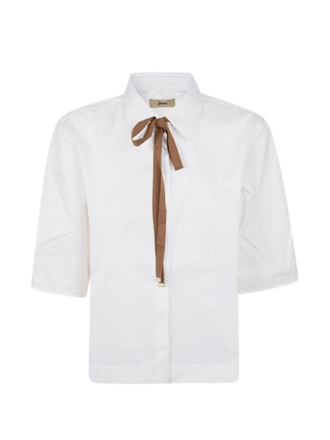 Herno cotton tie shirt