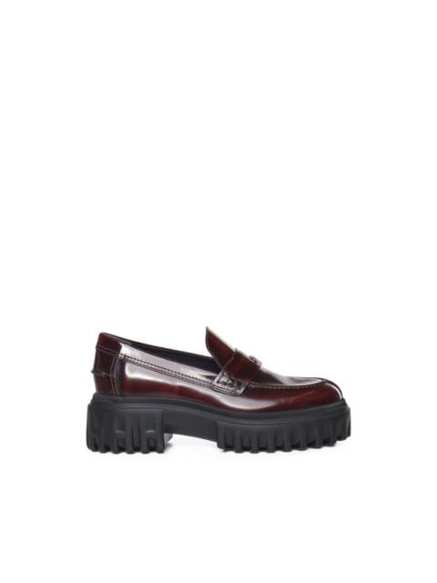 HOGAN H700 chunky-sole leather loafers