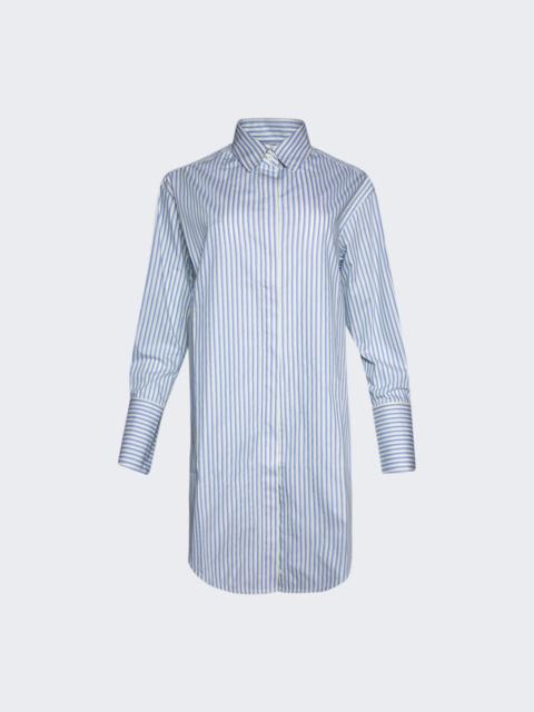 Victoria Beckham Wrap Front Blouse Chamomile And Oxford Blue