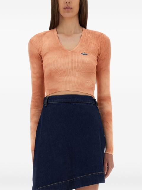 Vivienne Westwood Orb-embroidered crop top