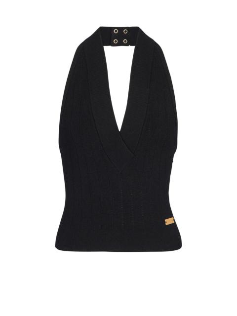 Balmain Knit backless top