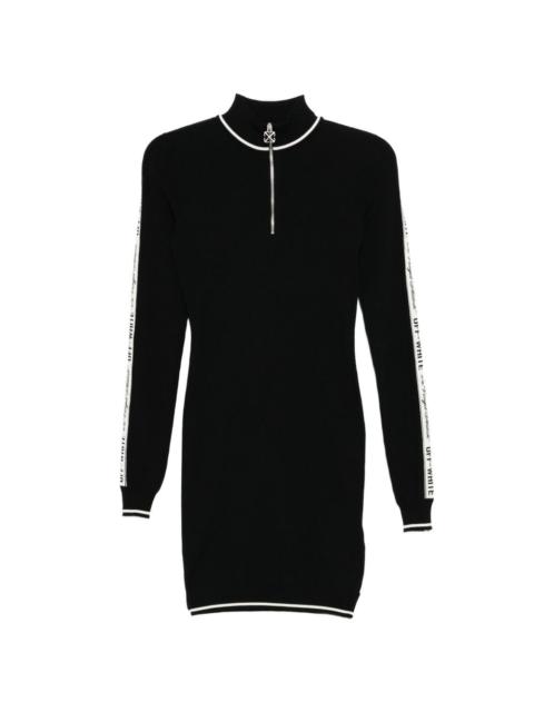 Off-White logo tape long-sleeved dress