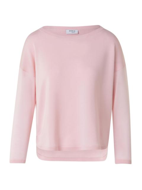 AKRIS Women's Boatneck Wool Sweater - Rose