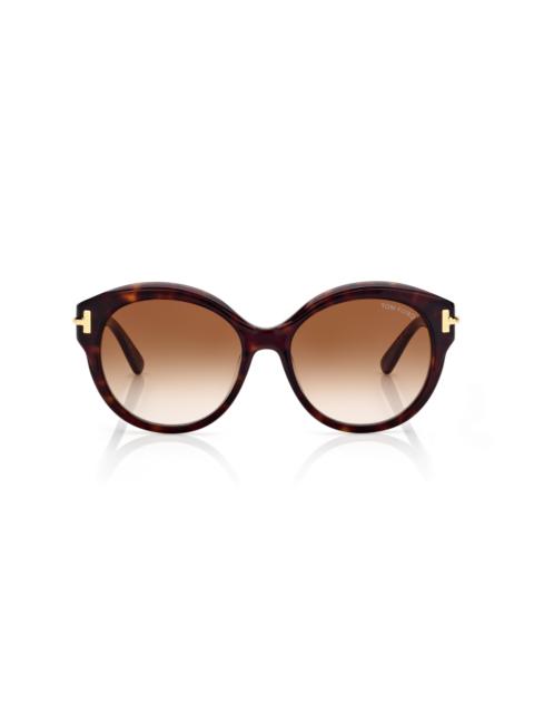 TOM FORD ICON ROUND SUNGLASSES