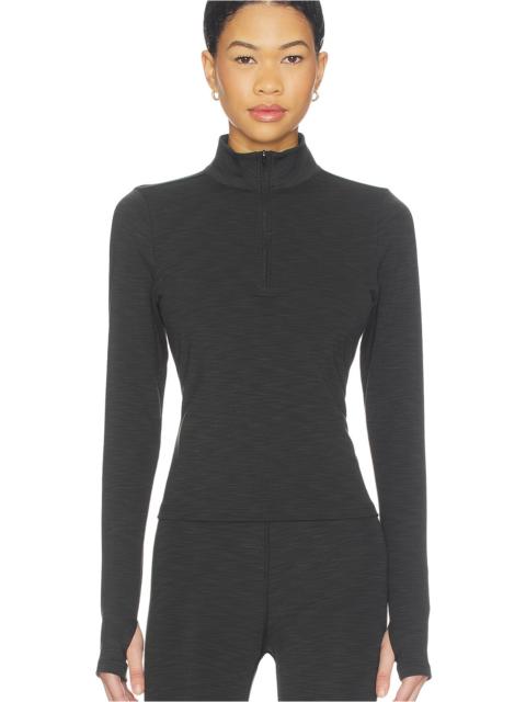 SPLITS59 Stevie Active Rib Half Zip Waist Length Top