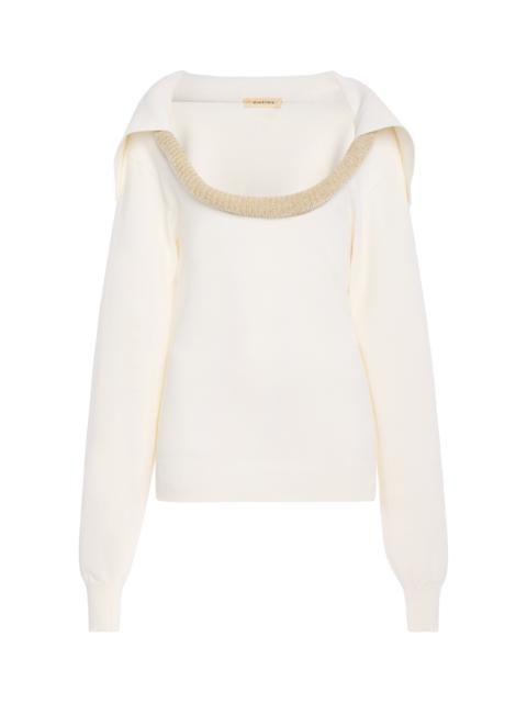 diotima Caicos Knitted Top ivory