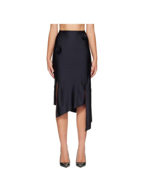 COPERNI Black Flower Midi Skirt