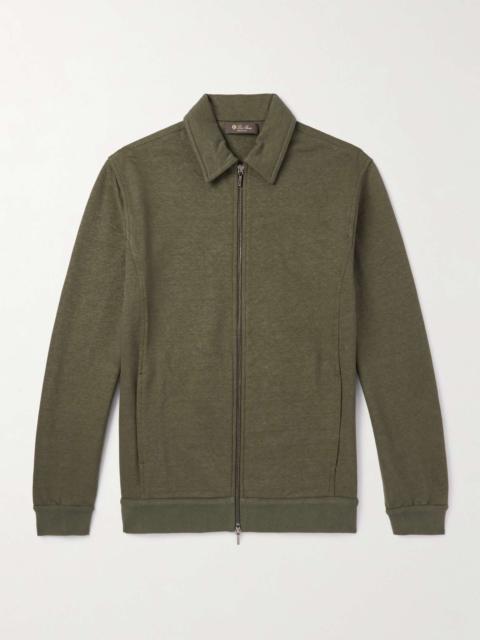 Kawaguchi Cotton, Linen and Cashmere-Blend Jersey Bomber Jacket