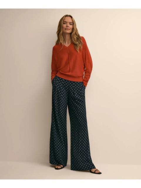 Brooks Brothers Relaxed Foulard Wide-Leg Pants