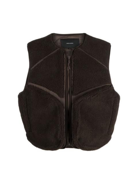 entire studios faux-shearling padded gilet