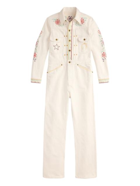 RRL by Ralph Lauren embroidered cotton-linen blend jumpsuit