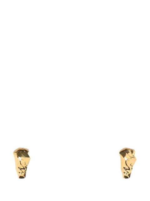Gold metal earrings