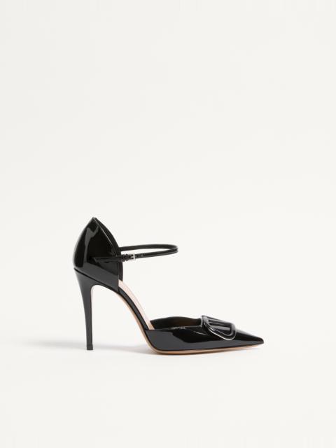 VLOGO SIGNATURE D'ORSAY PATENT LEATHER PUMPS 100MM