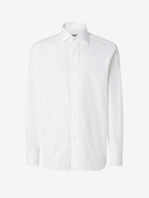CORNELIANI White pin point pure cotton shirt