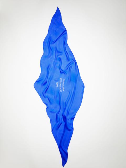 Silk scarf - Electric blue