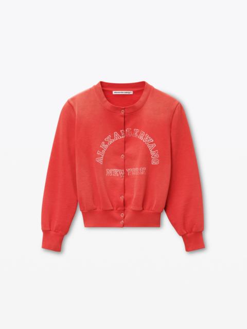 Alexander Wang Shrunken Cotton Terry Cardigan