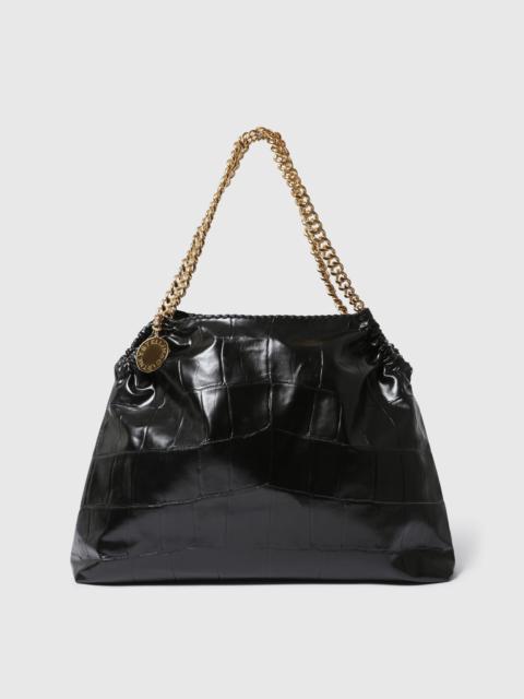 Stella McCartney Falabella Crocodile-Embossed Drawstring Tote Bag