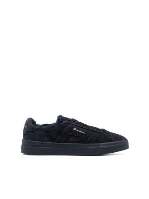 low-top suede sneakers