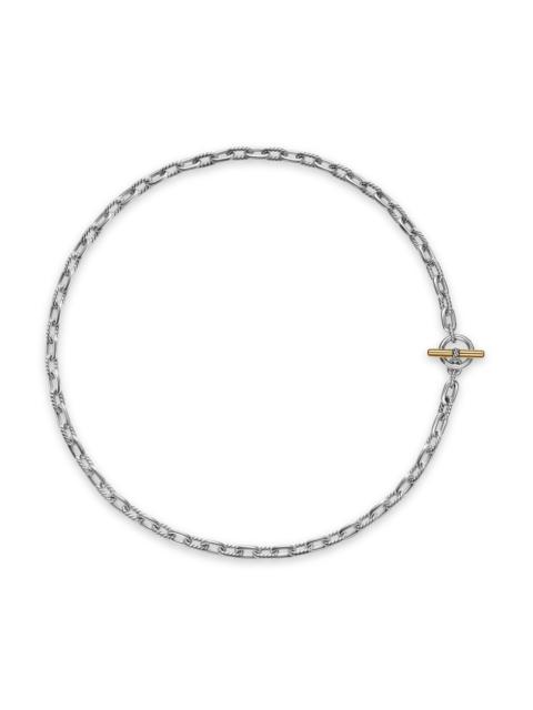 DAVID YURMAN Women's Madison Toggle Chain Necklace in Sterling Silver and 18K Yellow Gold, 5.5MM - Silver