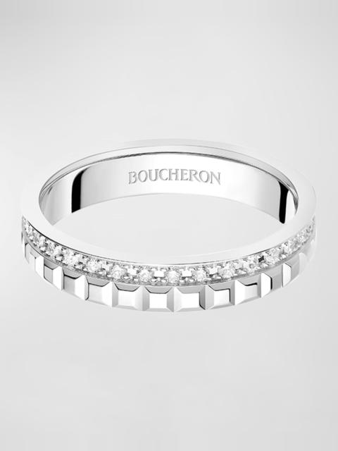 Boucheron 18K White Gold Quatre Diamond Ring, EU 62 / US 10