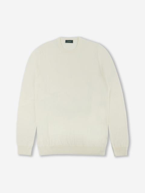 SLOWEAR Slim-fit cotton crêpe crewneck jumper