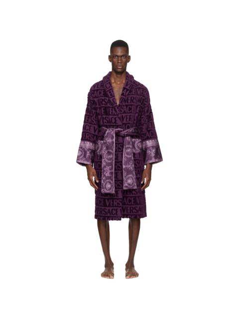 VERSACE Purple 'I Heart Baroque' Bathrobe
