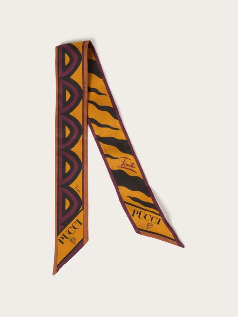 PUCCI BAIADERA AND FIAMME PRINT SILK BANDEAU