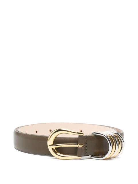 DÉHANCHE Dehanche Hollyhock Gold-plated Leather Belt