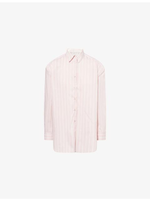 The Frankie Shop Oana Oversized Woven Shirt