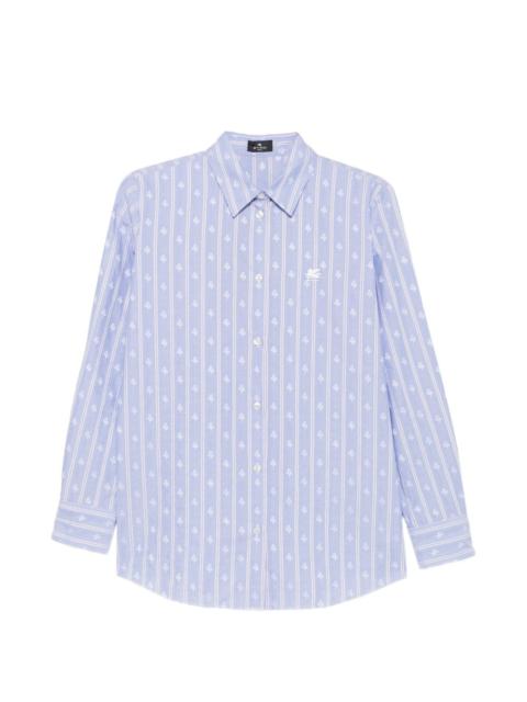 Etro striped floral-print shirt